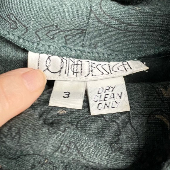 VTG Donna Jessica Patchwork Maxi Dress Women's Size 3 Junior Cowl Neck Lagenlook - Picture 7 of 8